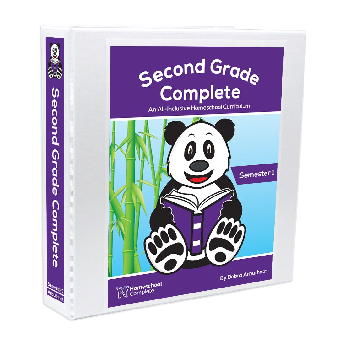 Second Grade Complete Teacher's Manual & Workbook: Semester One (Secular)